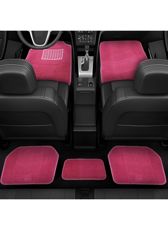 HERIOS Universal Car Floor Mats Set, Maroon, 5 Piece, Heavy Duty Waterproof Non Slip, All Season Interior Protection for SUV and Sedan, car mat, car floor mat, car accessories (MAROON) - Image 3